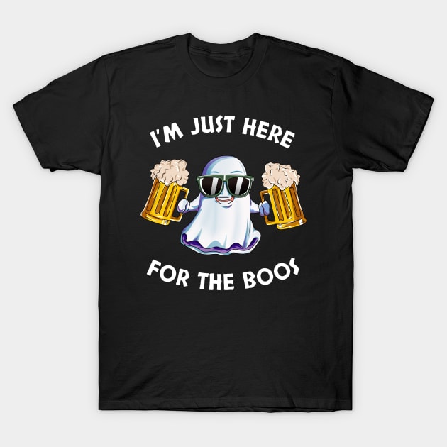 I'm Just Here For the Boos Ghost Beer Halloween T-Shirt by TheTeeBee